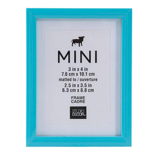 Turquoise Mini Frame with Mat by Studio D&#xE9;cor&#xAE;